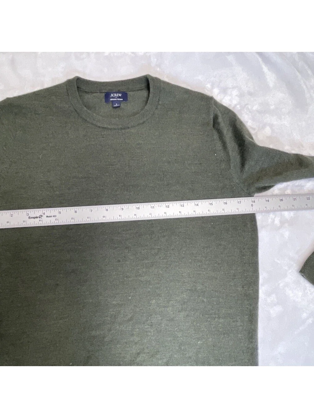 J.Crew Men’s Merino Wool Blend Sage Gray Crewneck Sweater Size Small